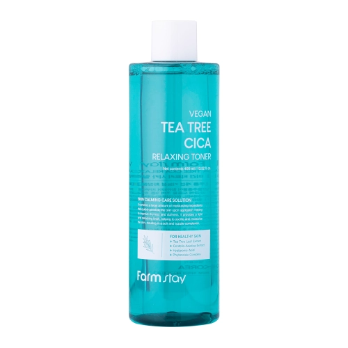 Farmstay - Vegan Tea Tree Cica Relaxing Toner - Linderndes Gesichtswasser mit Teebaum und Cica - 400ml