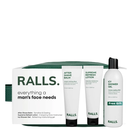 Ralls - „TRAVEL SET“ - Set mit Kosmetiktasche - 70 ml + 70 ml + 200 ml