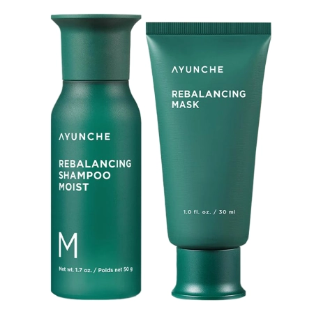 Ayunche - Rebalancing Mini Kit Moist - Set mit Feuchtigkeitsspendenden Haarprodukten - Mini - 50g+30ml