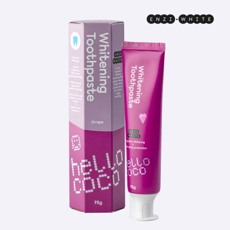 hello coco - Enzi White - Whitening Toothpaste - Aufhellende Zahnpasta - Grape - 75 g