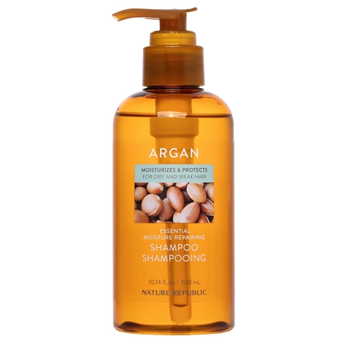 Nature Republic - Argan Essential Moisture Repairing Shampoo - Feuchtigkeitsspendendes und regenerierendes Haarshampoo - 300 ml