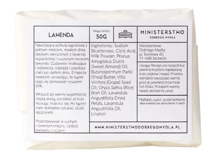 Ministerstwo Dobrego Mydła - Halbkugel zum Bad Lavendel - 50g