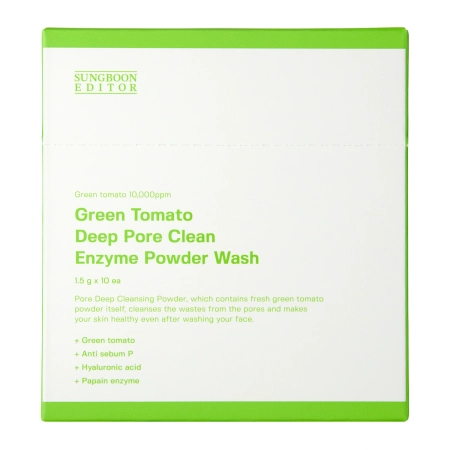 Sungboon Editor - Green Tomato Deep Pore Clean Enzyme Powder Wash - Tiefenreinigender Puder mit Enzymen - 10x1.5g