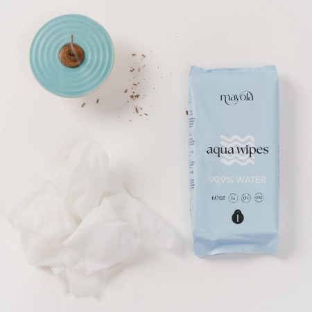 Mayola - Aqua Wipes Step 1 - Aqua-Tücher mit Haferextrakt - 60 Stk.