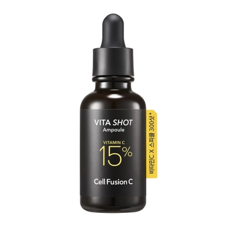 Cell Fusion C - Toning C Vita Shot Ampoule – Aufhellendes Serum mit 15% Vitamin C und Mikro-Nadeln – 20g