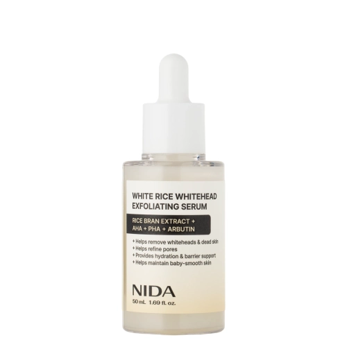 NIDA - White Rice Whitehead Exfoliating Serum - Peeling-Serum für das Gesicht mit Weißreis-Extrakt - 50 ml