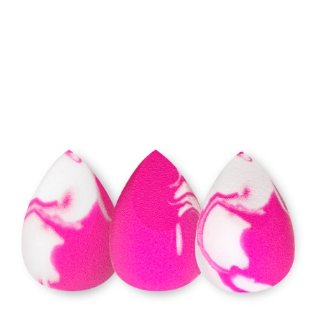 Ibra Makeup - Makeup Blender - Set mit 3 Schwämmen Trio Marmoriert 