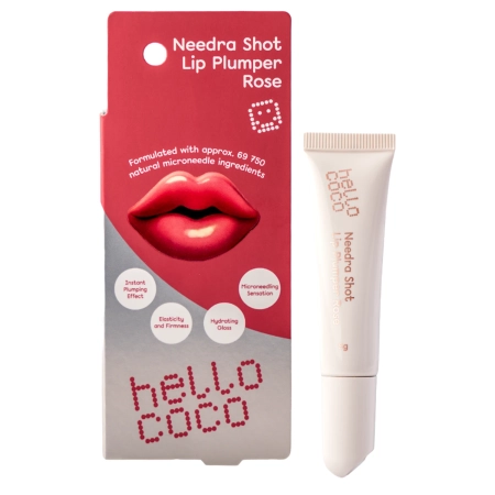 hello coco - Needra Shot Lip Plumper - Lippenvergrößernder Lipgloss mit Mikronadeln - Rose - 8 g