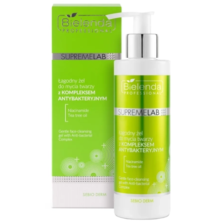 Bielenda Professional - Supremelab - Sebio Derm - Sanftes Gesichtsreinigungsgel mit antibakteriellem Komplex - 190g