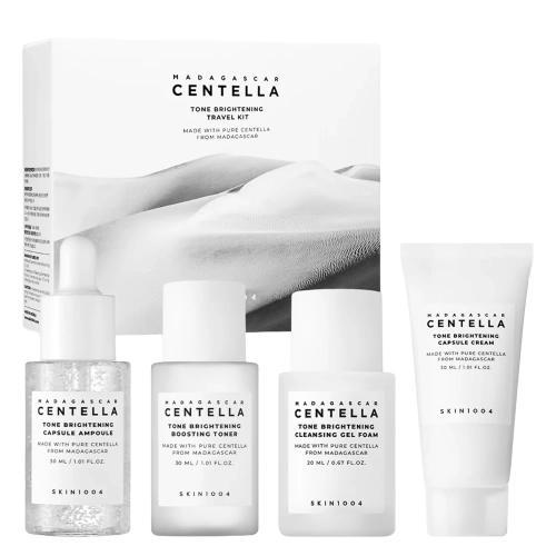 SKIN1004 - Madagascar Tone Brightening Travel Kit - Reise-Set mit hautaufhellenden Gesichtspflegeprodukten