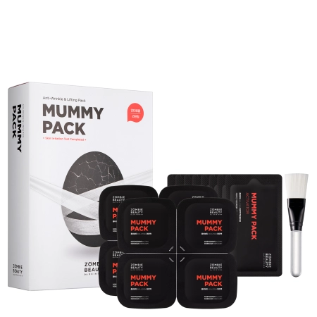 ZOMBIE BEAUTY by SKIN1004 Mummy Pack & Activator Kit - Anti-Falten- und Lifting-Gesichtsmasken-Set - 8 Stk. 2g/35ml