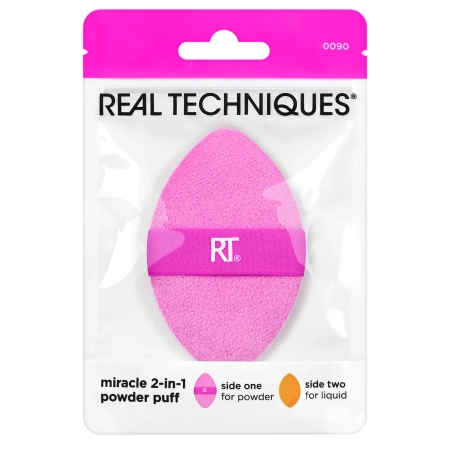 Real Techniques - Miracle Powder Puff - Doppelseitiger Puder- und Foundation-Applikator - 1 Stück