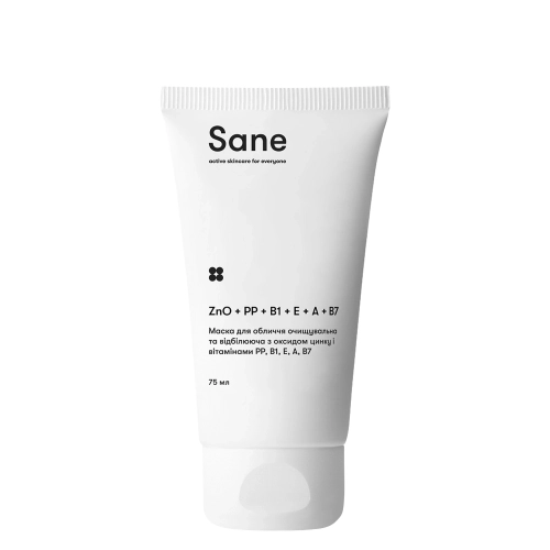Sane - Cleansing And Whitening Mask – Reinigende und aufhellende Gesichtsmaske mit Zinkoxid und Vitaminen – 75ml