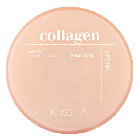 Missha - Airy Fit Collagen Lifting Face & Eye Patch — Straffende Hydrogel-Pads mit Kollagen — 60 Stück