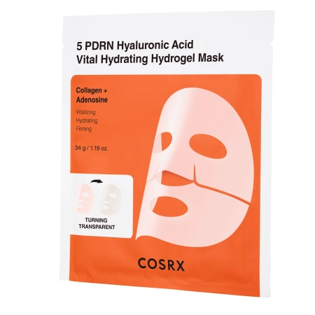 COSRX - 5 PDRN Hyaluronic Acid Vital Hydrating Hydrogel Mask - Set mit feuchtigkeitsspendenden Hydrogelmasken - 34gx3Stk