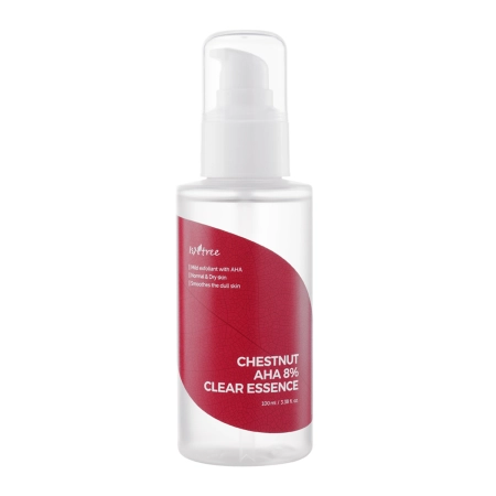 Isntree - Chestnut AHA 8% Clear Essence - Gesichtsessenz mit Milch- und Glykolsäure - 100ml