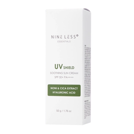 Nine Less - Essentials UV Shield Soothing Sun Cream SPF 50+/PA++++ - Feuchtigkeitsspendende Sonnencreme - 50g