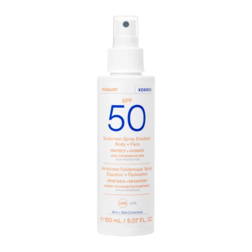 Korres - Sunscreen Spray Emulsion Body + Face SPF50+ - Sonnenschutzspray für Gesicht und Körper - 150ml
