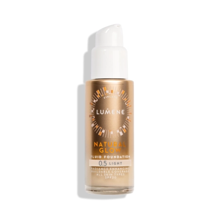 Lumene – Natural Glow Fluid Foundation LSF20 – Aufhellende Foundation – 0,5 Light – 30ml