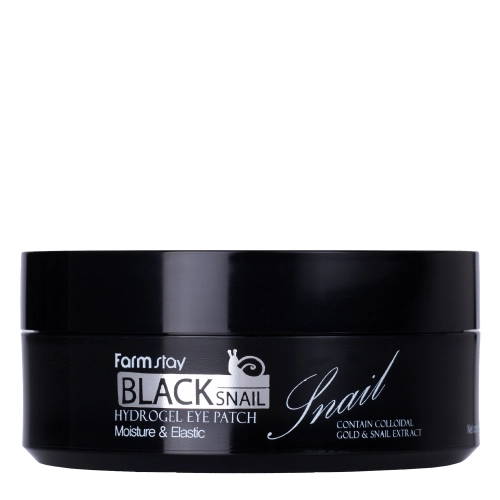 Farmstay - Black Snail Hydrogel Eye Patch - Hydrogel-Augenpflaster mit schwarzem Schneckenschleim - 60 Stück