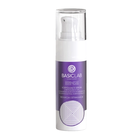BasicLab - Reduktion und Stimulation - Korrigierendes Serum mit Retinal 0,15%, Wachstumsfaktorkomplex 2%, Phytosphingosin und Carnosin 2,0 - 30ml