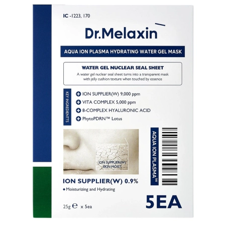Dr.Melaxin - Aqua Ion Plasma Hydrating Water Gel Mask - Feuchtigkeitsspendende Gel-Maske für das Gesicht - 5 x 25 g