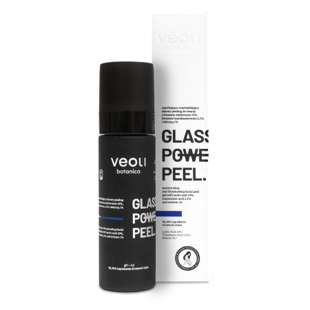 Veoli Botanica - Glass Skin Power Peel - Feuchtigkeitsspendendes und aufhellendes Gel-Peeling für das Gesicht - 30 ml