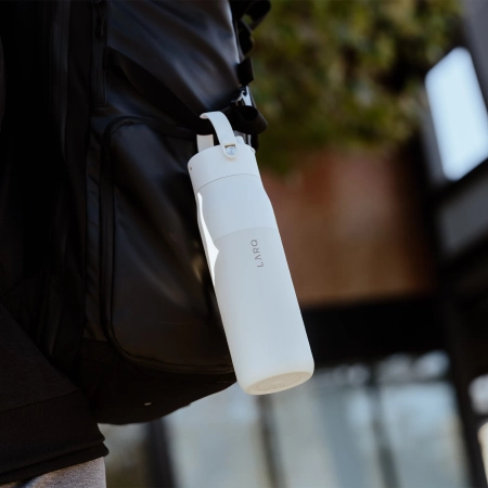 LARQ - Bottle PureVis 2 - Intelligente, Selbstreinigende Wasserfilterflasche, UV-C-Licht - Mojave Dune – 680ml