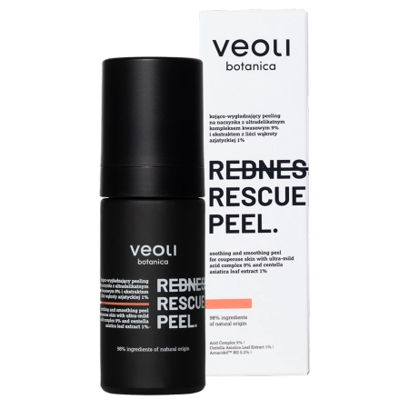 Veoli Botanica - Redness Rescue Peel - Beruhigendes und Glättendes Peeling für zu Rötungen neigende Haut - 30ml