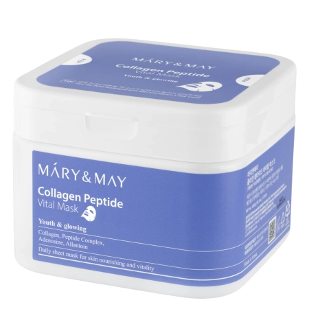 Mary&May - Collagen Peptide Vital Mask - Straffende Gesichtsmaske im Set - 30 Stück