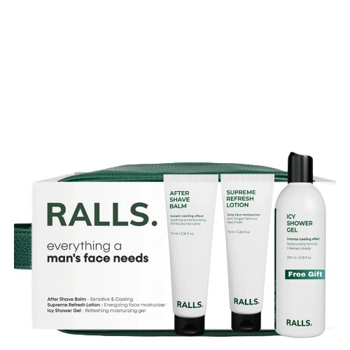 Ralls - „TRAVEL SET“ - Set mit Kosmetiktasche - 70 ml + 70 ml + 200 ml