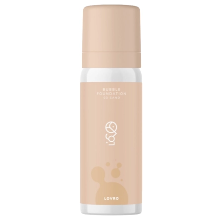LOVRO – Bubble Foundation – Foundation mit luftiger, strahlender Formel – 03 Sand – 50 ml 