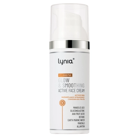Lynia – Aktive Aufhellende & Glättende Creme mit AHA- und PHA-Säuren 5% – 50 ml