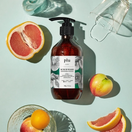 plu - Scrub Wash - Peeling-Duschgel - Grapefruit Peach - 500 g