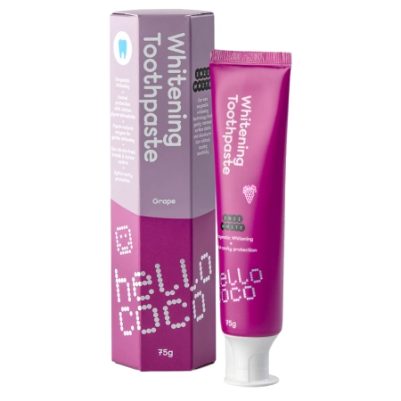 hello coco - Enzi White - Whitening Toothpaste - Aufhellende Zahnpasta - Grape - 75 g