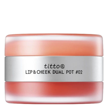 titto - Lip & Cheek Dual Pot - Duo für Lippen und Wangen - #02 Juicy Smile/Beach Sunny Girl - 10g