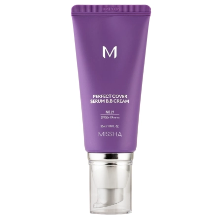 Missha - M Perfect Cover Serum BB Cream SPF50+/PA++++ - Abdeckendes BB Serum - No.27 Honey Beige - 50ml