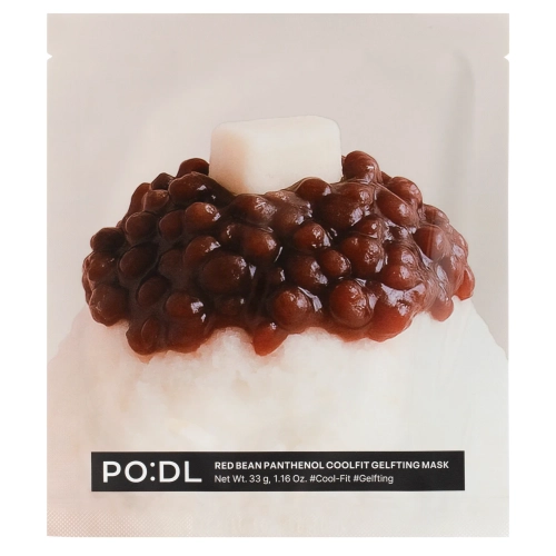 PO:DL - Red Bean Panthenol Coolfit Gelfting Mask - Lindernde Gel-Gesichtsmaske - 1 Stück/33 g
