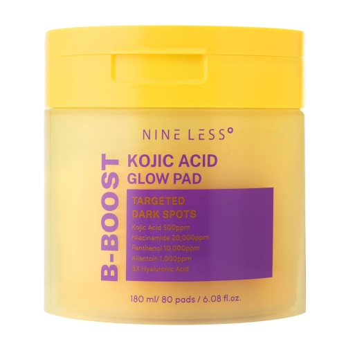 Nine Less - B-Boost Kojic Acid Glow Toner Pad - Gesichtspads mit Kojicsäure - 80 Stück/180 ml