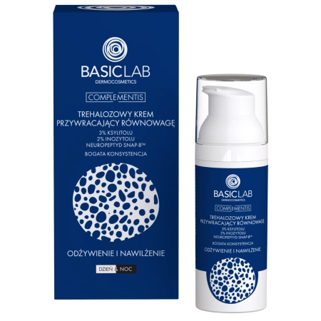 BasicLab - Nährstoff- und Flüssigkeitsversorgung - Creme zur Wiederherstellung des Gleichgewichts mit Trehalose und reichhaltiger Formel - 50ml