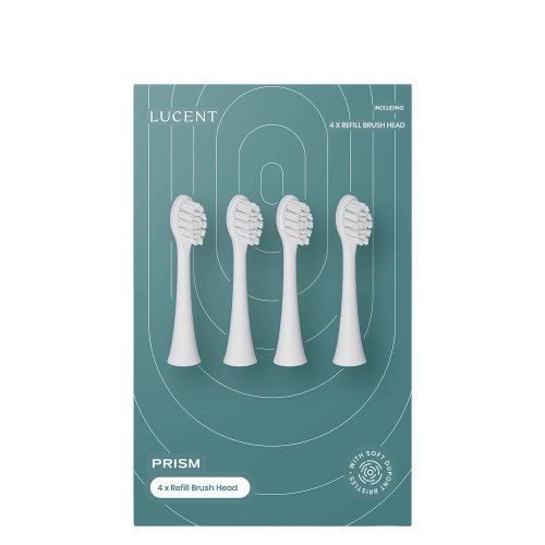 Be Lucent - Prism Toothbrush Heads - Austauschbare Bürstenköpfe - White - 4 Stück