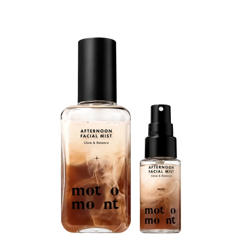 motomont - Afternoon Facial Mist - Feuchtigkeits- und Fixierender Gesichtsnebel - Set - 100ml+20ml