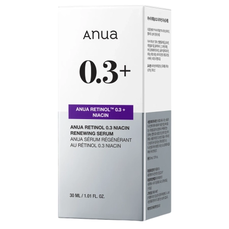 Anua - Nano Retinol 0,3% + Niacin Renewing Serum - Glättendes und aufhellendes Retinol-Serum - 30ml