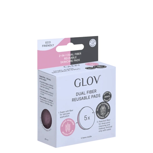 Glov - Dual Fiber Reusable Skincare Pads - Wiederverwendbare Abschminkpads - Pink - 5 Stk.