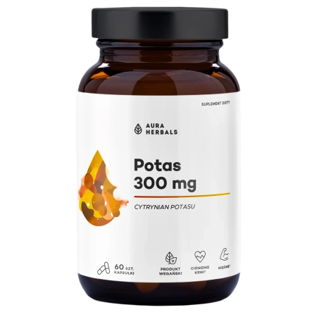 Aura Herbals - Kaliumcitrat - Kalium 300 mg - Kapseln - 60 Stück