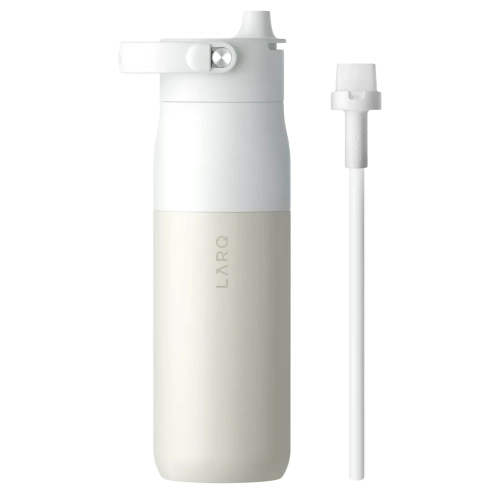 LARQ - Bottle Swig Top - Thermosflasche mit Strohhalm - Granite White - 680ml