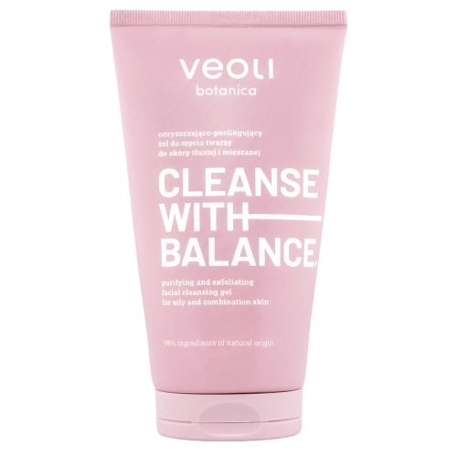 Veoli Botanica - CLEANSE WITH BALANCE - Reinigendes und peelendes Reinigungsgel für fettige und Mischhaut - 150 ml