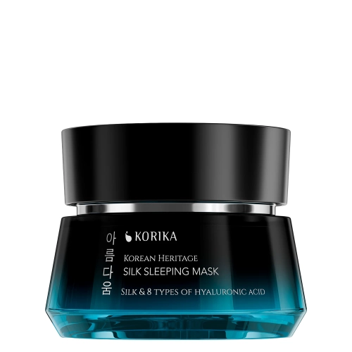KORIKA - Korean Heritage Silk & 8 Types of Hyaluronic Acid Silk Sleeping Mask - Feuchtigkeitsspendende Nachtmaske für das Gesicht - 50 ml