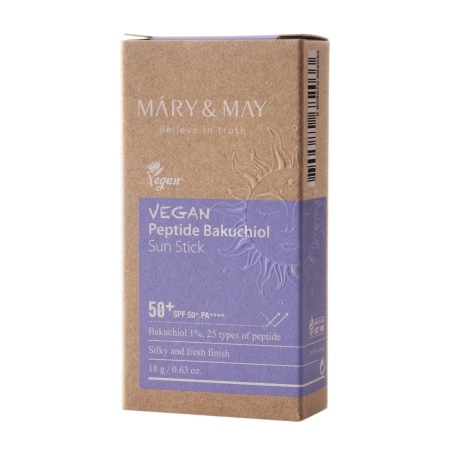 Mary&May - Vegan Peptide Bakuchiol Sun Stick SPF50+/PA++++ - Peptid Sonnenstift - 18g 