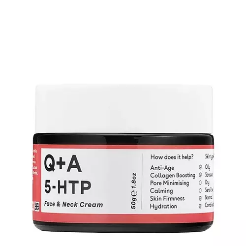 Q+A - 5-HTP - Face&Neck Cream - Straffende Gesichts- und Halscreme mit der Aminosäure 5-HTP - 50ml